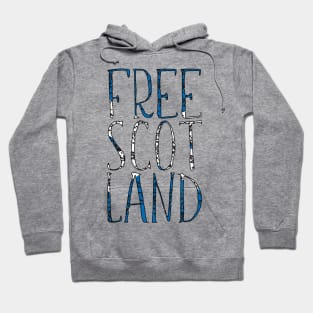 FREE SCOTLAND, Scottish Independence Saltire Flag Text Slogan Hoodie